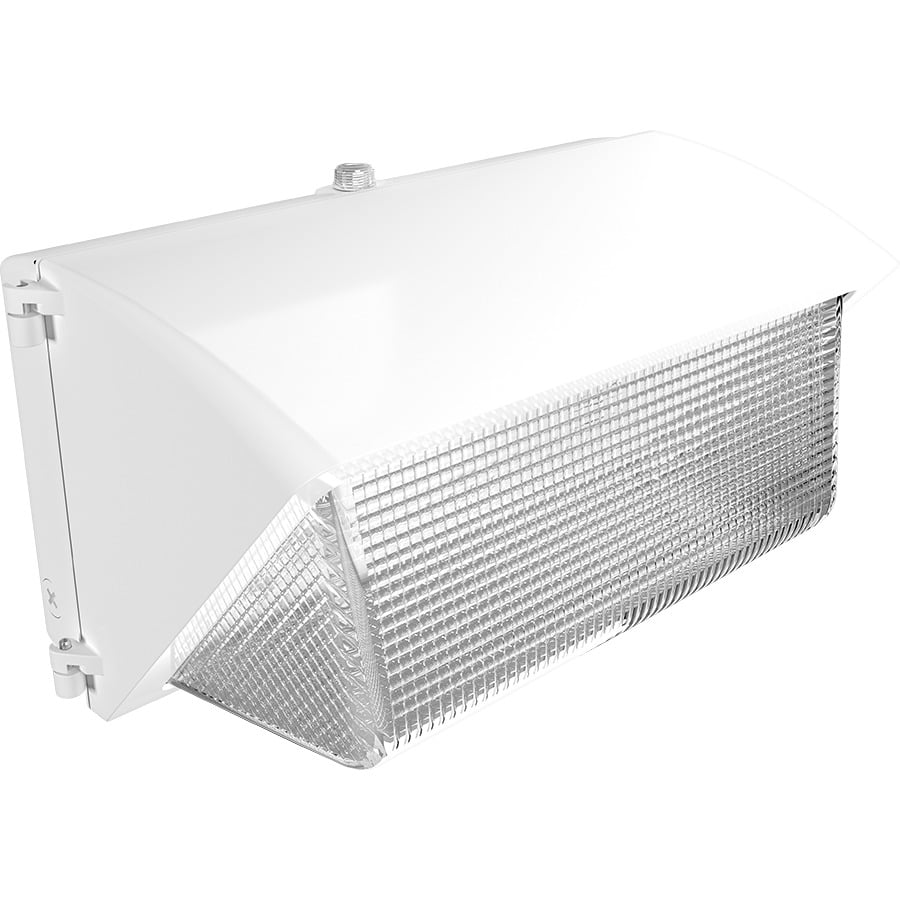 WP3LED75L-750WU/PCU LPACK WalWith 120 to 277 VAC Button Photocell, LED Lamp, 50.8 W Fixture, 120 to 277 VAC, White Housing