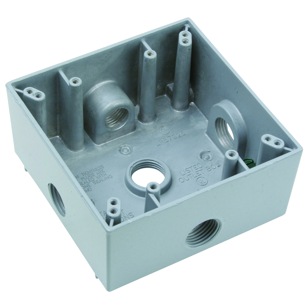 WPB262 Weatherproof Two Gang Box, Gray