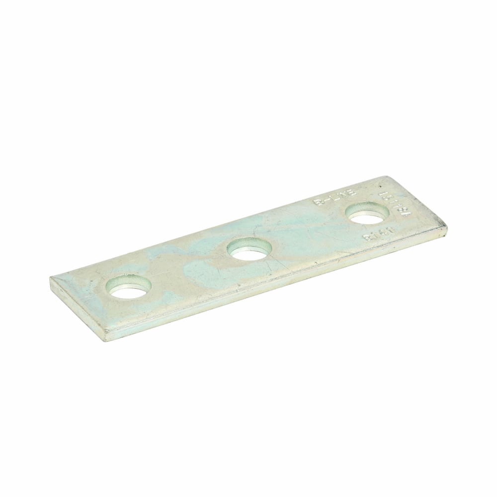 B141ZN Flat Splice Plate, 3 Holes, 5-3/8 in L x 1-5/8 in W x 1/4 in THK, Strip Steel