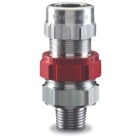 Star Teck hazardous location aluminum jacketed cable fitting. Hub size of 2 inches. Range over jacket from 2.100 - 2.375 inches.
