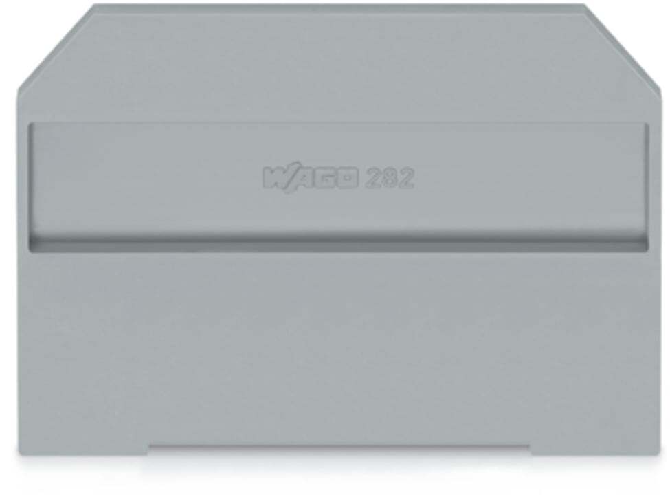282-311 End and Intermediate Plate, For Use With Rail Mounted, Polyamide, Gray