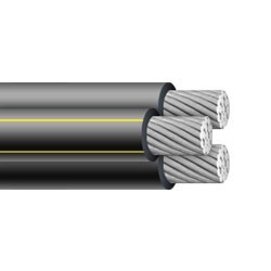 Triplex Underground Residential Distribution (URD) Wire, Aluminum Conductor, 2-2-4, 8000 Series, Stephens, 5000 Foot Reel