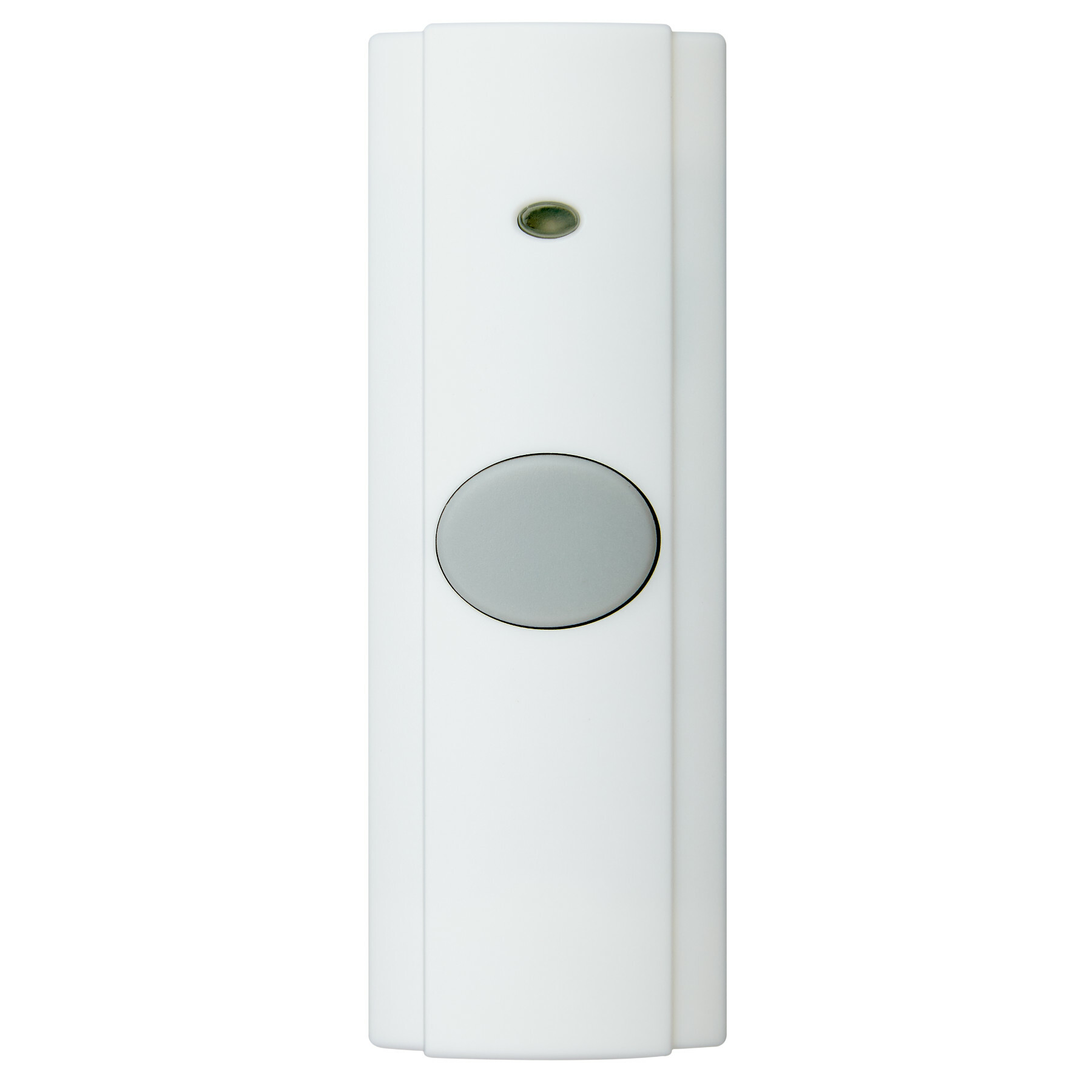 Wireless Unlighted Pushbutton, 1-1/8-Inch w x 3-1/4-Inch h x 5/8-Inch d, in White