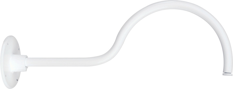 GOOSE1W Style 1 LED Gooseneck Arm, 1/2 in NPS Thread, 1 in Dia Tube, Aluminum, White