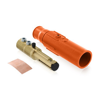 17D22-O 1-Pole Cam Type Taper Nose Detachable Male Plug, 600 VAC, 690 A, 350 to 500 kcmil Wire, Double Set Screw