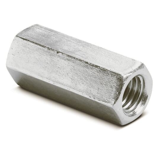 H119-1/4SS Superstrut 100 Standard Rod Coupling, 1/4-20 Thread Tapered UNC Thread, 7/8 in L Coupling, Stainless Steel, GoldGalv
