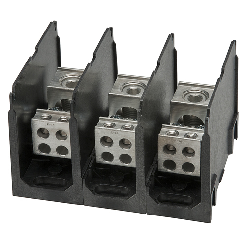 PDH-11-2/0-1 ClearChoice Type PDH Power Distribution Block, 600 VAC/VDC, 175 A, 1 Pole, 14 to 2/0 AWG Line/Load Wire, Aluminum Alloy