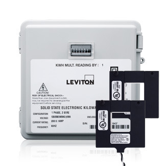 MO240-2W 1-Phase Dual Element Split Mini Meter Kit, 120/208/240 V AC, 200 A, LCD Display