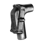 PVC Coated Pulling Elbow for Hazardous Locations, 90 Degree Bend, With Pressure-Sealing Sleeves Seal Connections, Pipe Size 2 Inch/53 Metric, Gray Iron, Dark Gray