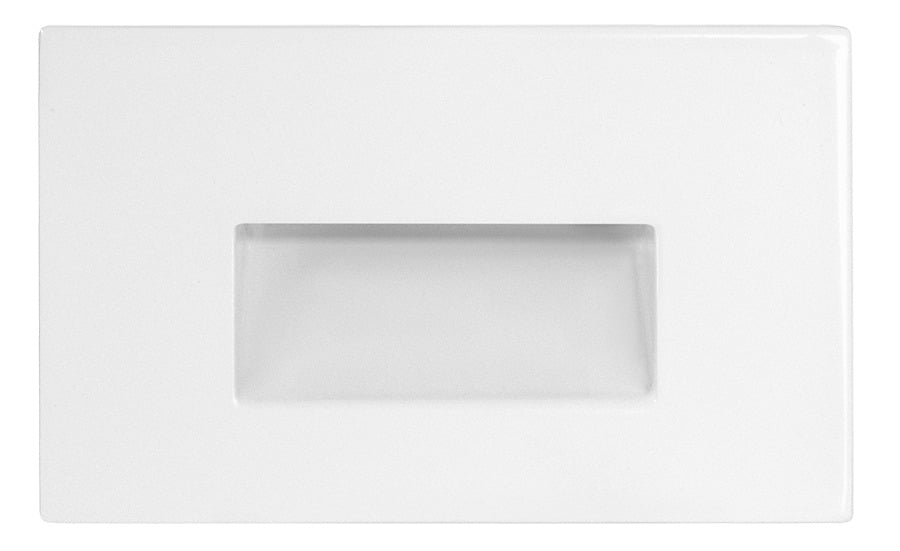 FSLEDH3NW/120 1/2 in Trim Horizontal Step Light, LED Lamp, 3 W Fixture, 120 V AC, White/Polyester Powder Coated Housing