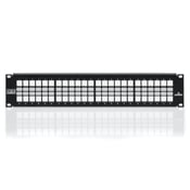 4S255-S48 QuickPort 2-RU Flat Shielded Patch Panel, 48 Ports, 304 Stainless Steel