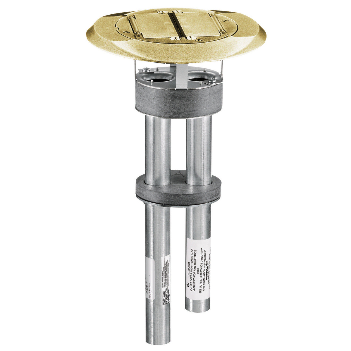 S1PTBRS 1-Piece Fire-Rated Flush Standard Poke-Through Complete Unit, 4 in Hole, 8 in Dia x 1.06 in THK Cover, 300 lb Capacity, Composite