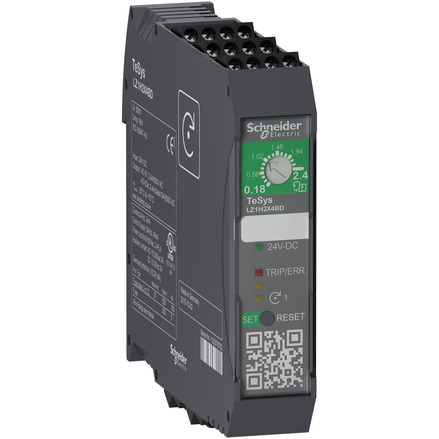 Ultra compact starter, TeSys Hybrid, 3P, 500VAC, 0.75kW at 400V, 110 to 230VAC
