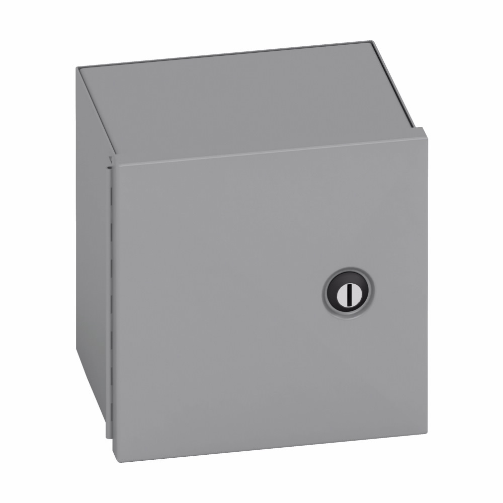 12124-1 D70 Subclass Small Panel Enclosure, 12 in W x 4 in D x 12 in H, NEMA 1/IP30 NEMA Rating, Carbon steel