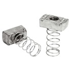 Nut, Spring, Size 3/8 Inch, Electro-Galvanized Steel, For use with A and C Series Channel and Inserts