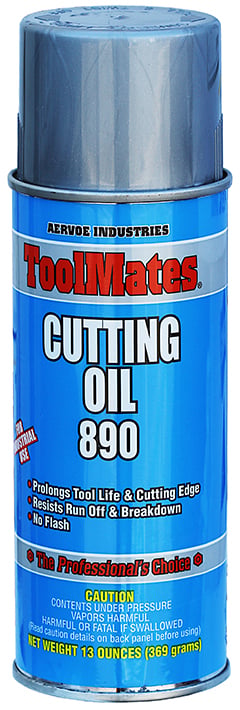 890 Cutting Oil, 16 oz Aerosol Can Container, Mild Odor/Scent, Milky White, Liquid