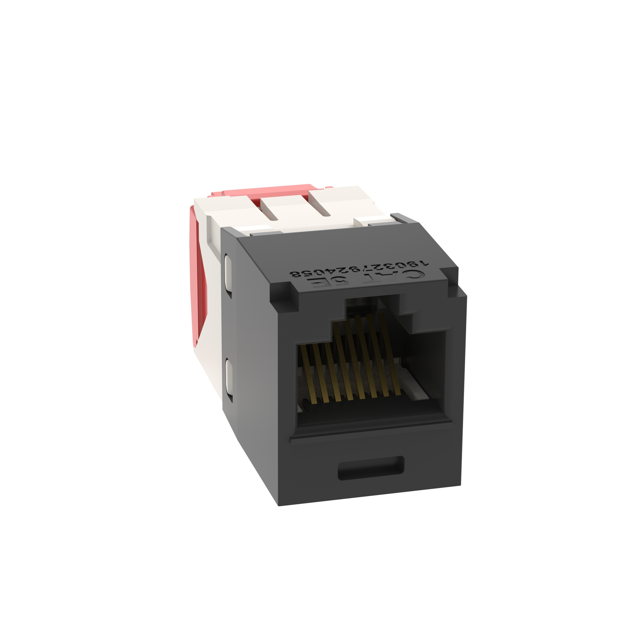 Mini-Com UTP RJ45 Cat 5e TG Jack Module, Black, 24 Pack