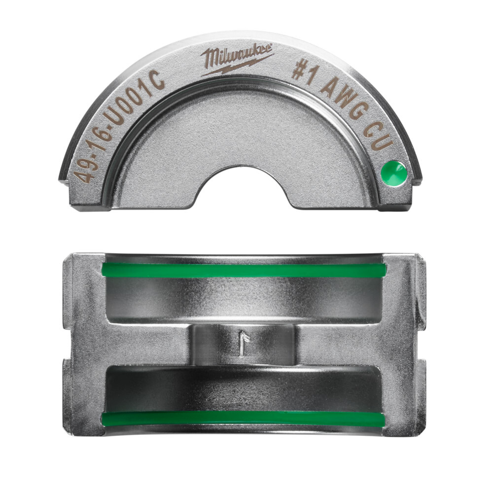 49-16-U001C M18 Force Logic U-Style Crimping Tool Die, 1 AWG Copper Cable, Aluminum