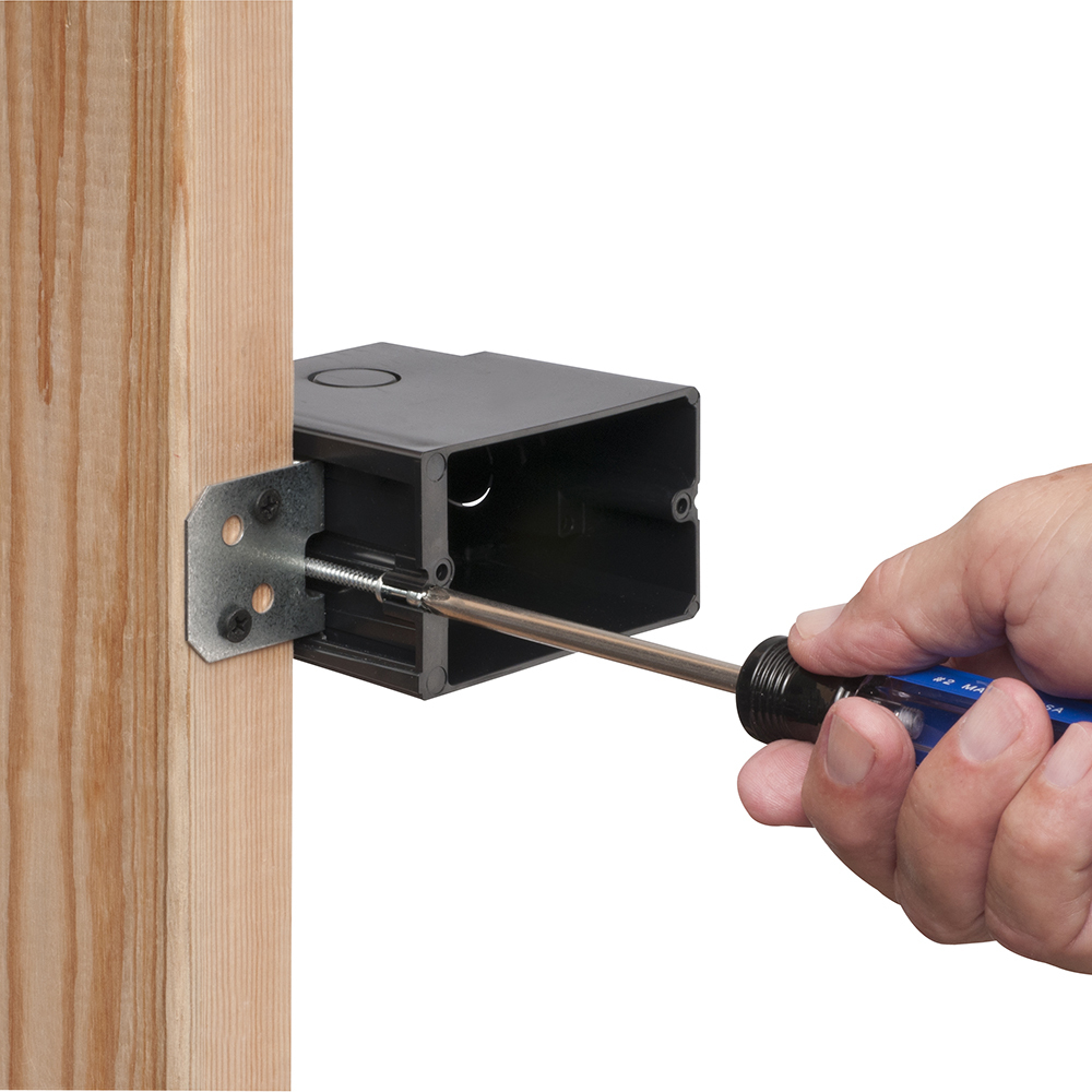 FA101H Adjustable Outlet Box, Plastic, 21 cu-in Capacity, 1 Gang, 3.875 in L x 4.8 in W x 3.811 in H