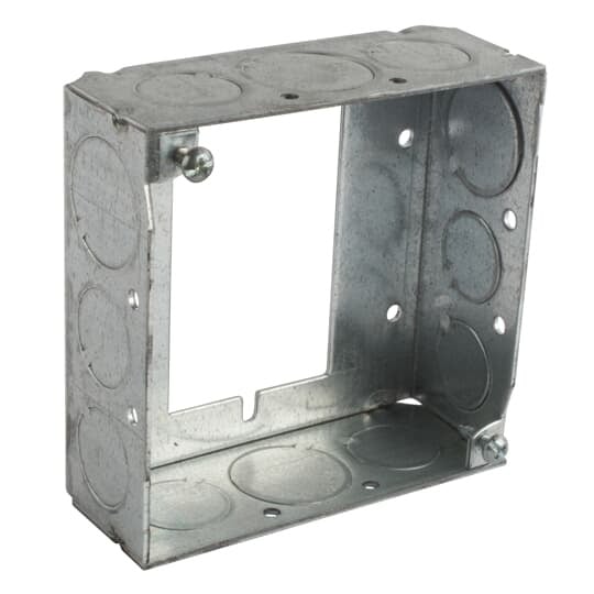 4-SW-EA-SPL Steel City 1-Outlet Welded Style Extension Ring, 4 in L x 4 in W x 1-1/2 in D, Steel