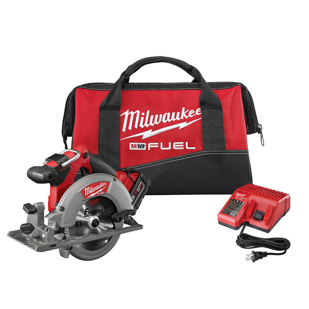 2730-21 M18 Fuel Cordless Circular Saw Kit, 6-1/2 in Blade, 5/8 in Arbor/Shank, 18 V DC, 1-5/8 in, 2-3/16 in D Cutting, Li-Ion Battery