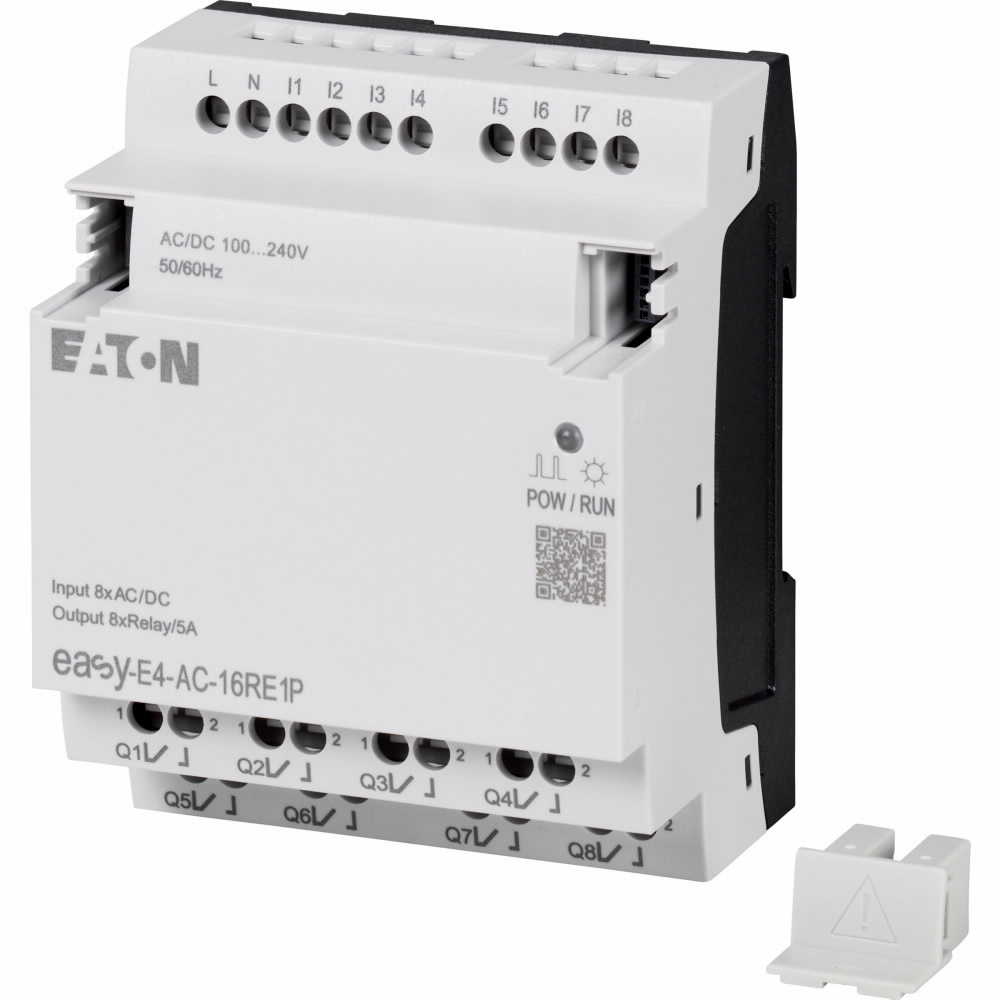 EASY-E4-UC-16RE1P EasyE4 Programmable Logic Controller, 24/12 to 24 V AC/V DC, 8 Inputs, 8 Outputs