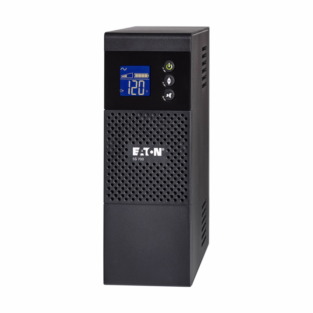 5S700LCD 5S Series Uninterruptible Power Supply, 93 to 138 V AC Input, 100/120/127 VAC Output, 420 W Power Rating, 8 Outlets