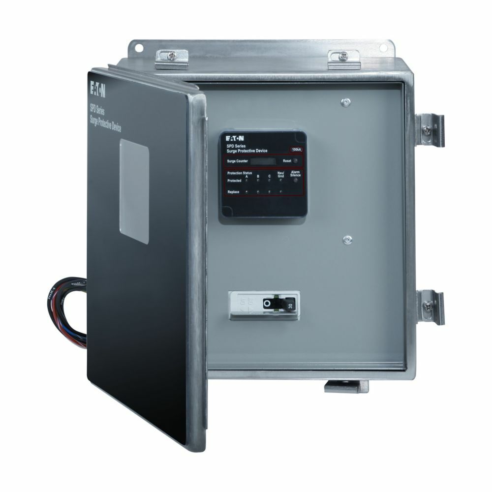 SPD120480Y3O Surge Protection Device With Internal Disconnect, 277/480Y V AC, 50/60 Hz, 3 Poles, 200 kA SCCR, 3 Phase
