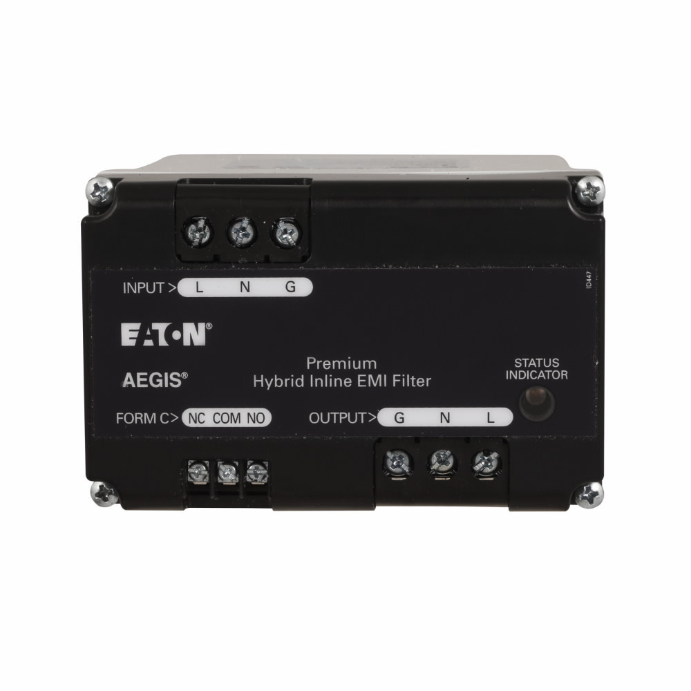 AGPH12020 AEGIS 1-Pole 1-Phase Powerline Filter With Hybrid Filtering and Form C Contact, 120 V AC, 20 A, Modular