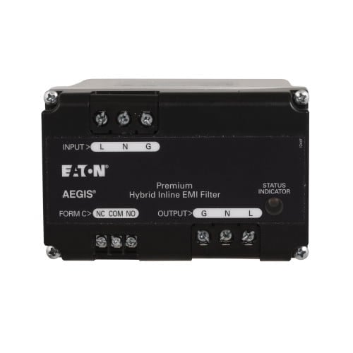 AGPH24020 AEGIS 1-Pole 1-Phase Powerline Filter With Hybrid Filtering and Form C Contact, 240 V AC, 20 A, Modular