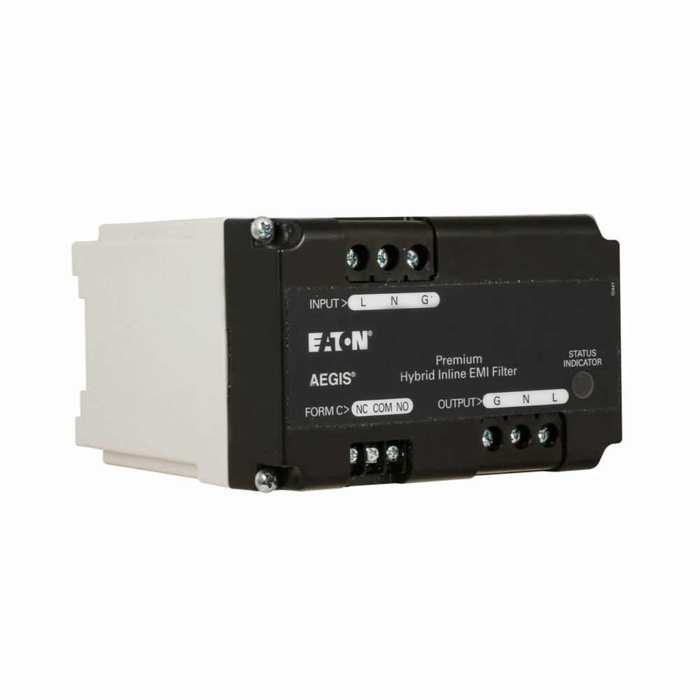 AGPH12005 AEGIS 1-Pole 1-Phase Powerline Filter With Hybrid Filtering and Form C Contact, 120 V AC, 5 A, Modular