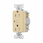 Eaton Wi-Fi smart duplex receptacle, Tamper Resistant Receptacle, Split control, duplex, 15A, Residential, 120V, Back and side wire, Push button, 60 Hz, Ivory, 5-15R, Two-pole, Three-wire, grounding, Decorator, WiFi