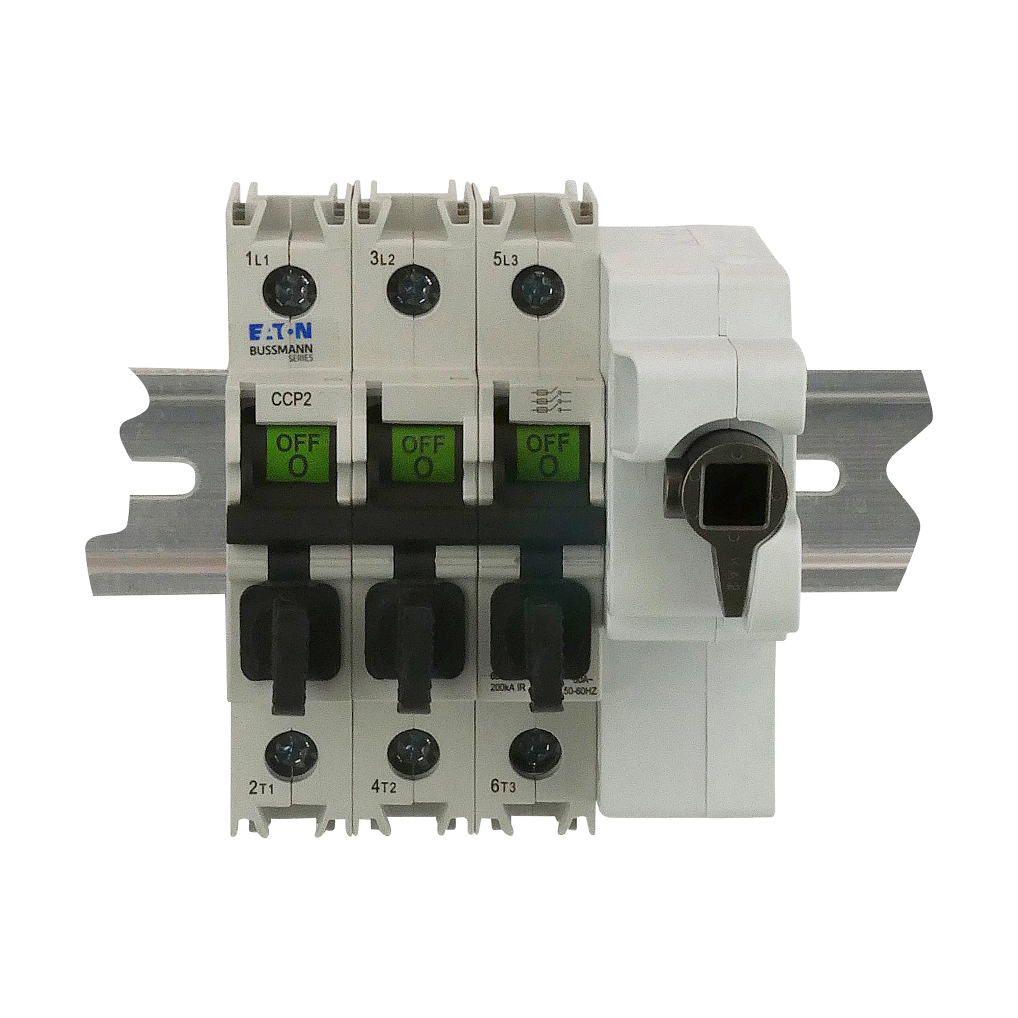 CCP2R-2-30CC Compact Fused Circuit Protector Disconnect Switch, 600 V AC/125 V DC, 30 A, 2 Poles, Class CC Fuse