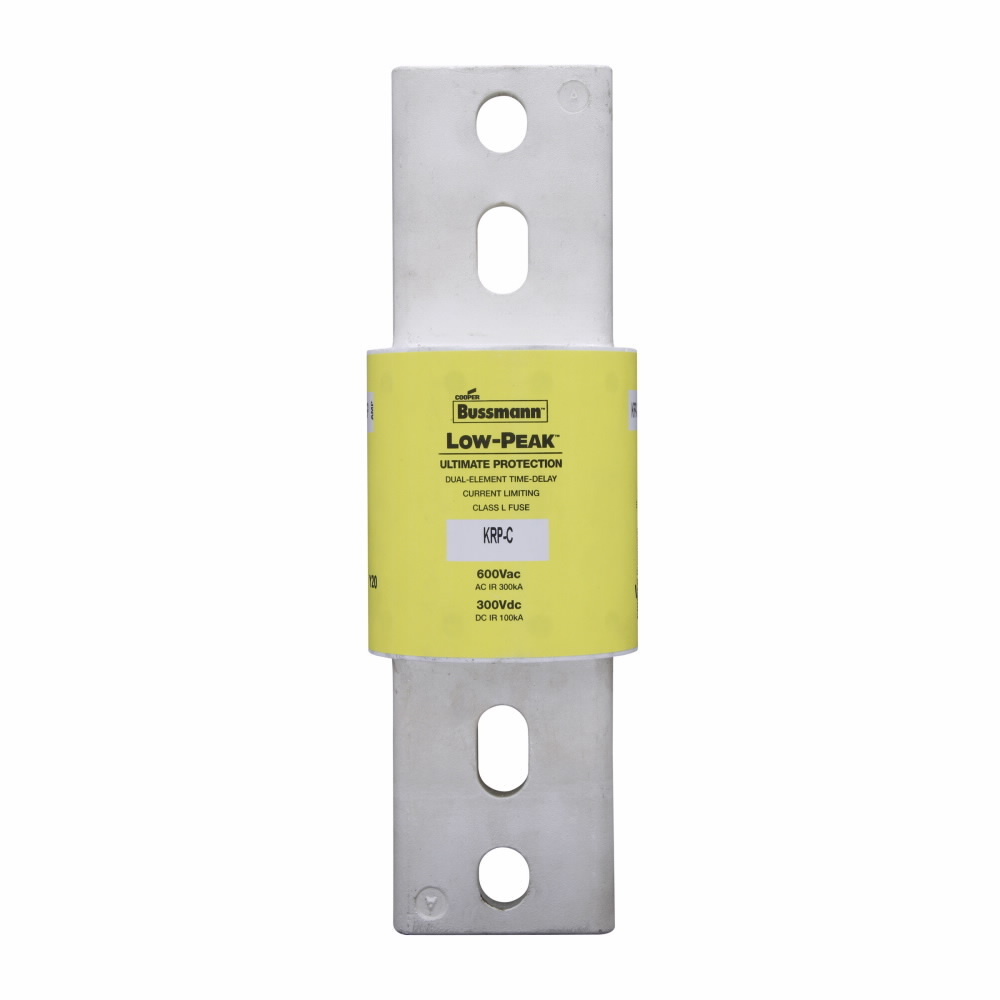 KRP-C-2000SP Low-Peak Current Limiting Time Delay Fuse, 2000 A, 600 V AC/300 V DC, 300/100 kAIC Interrupt, L Class, Cartridge Body