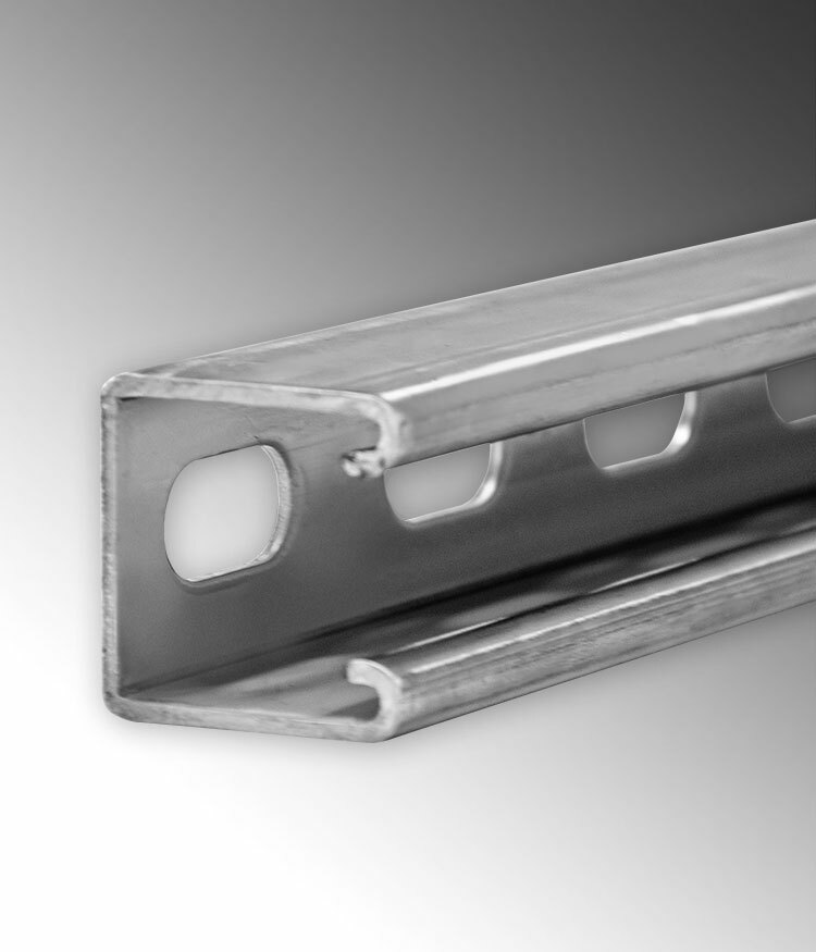 S45810ST58 Slotted Strut Channel, 1-5/8 inch x 1-5/8 inch, Stainless Steel