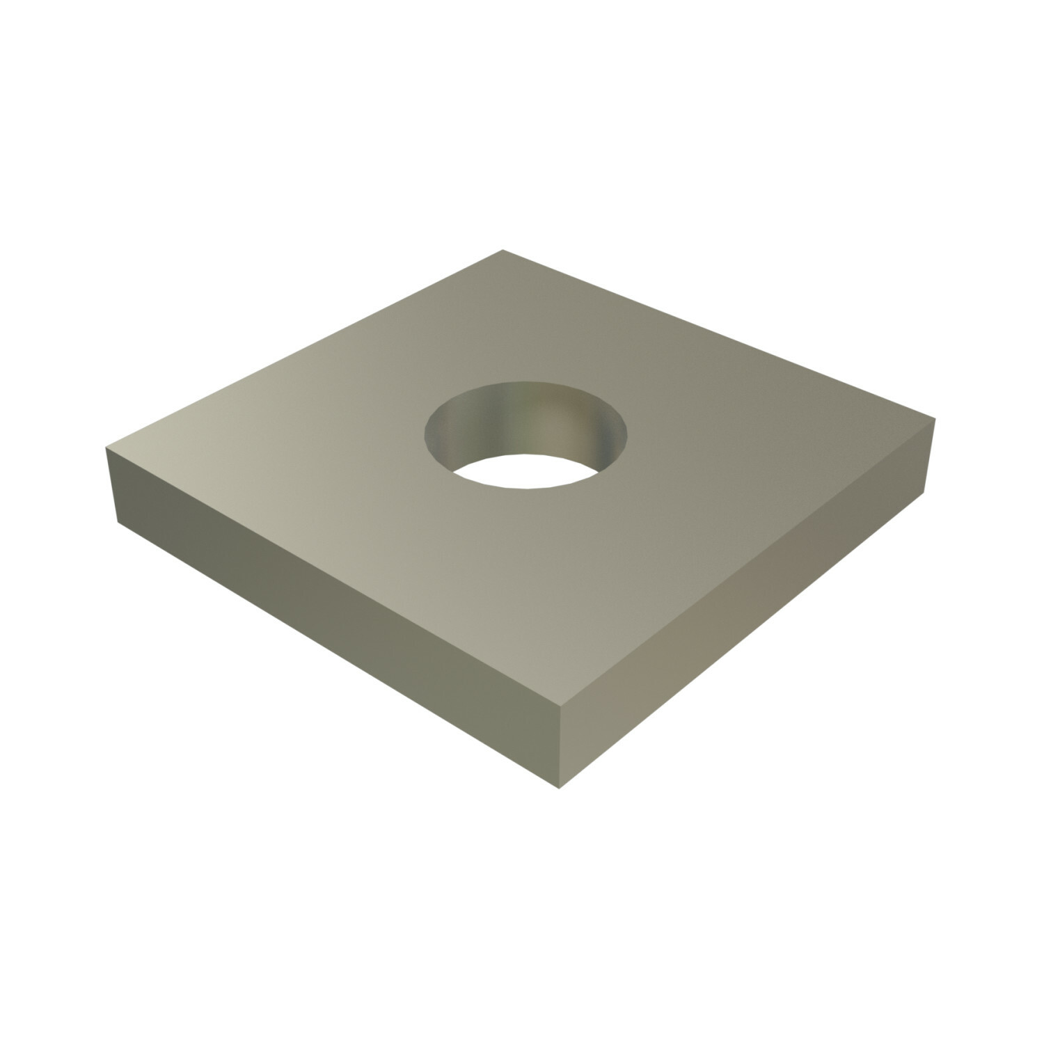 S60300SW00 Square Washer, 3/8 in Hole, 3/8 in Thread, 316 Stainless Steel, Polished Brite