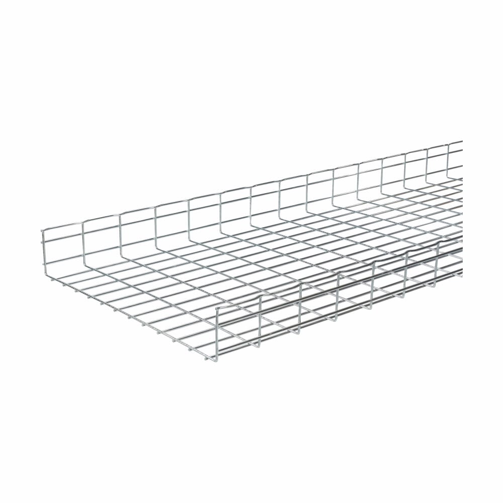Flextray 4" deep straight section, Electroplated zinc galvanized, Steel, 95.5" actual area inside tray, 4"deep flex tray