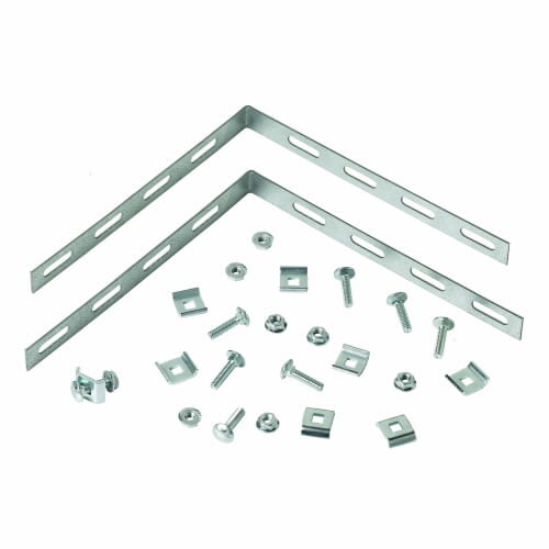 Flextray accessory kit, Steel, Black powdercoat, 90 degree kit