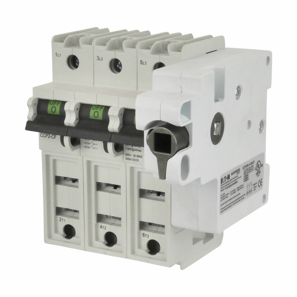CCP2R-3-30CF Right Front Compact Circuit Protector Disconnect Switch, 600 V AC/125 V DC, 225 A, 3 Poles, Class CF Fuse