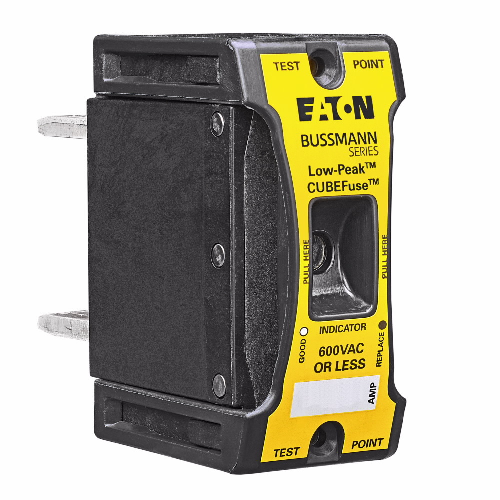 Eaton Bussmann series TCF fuse, 125 A, 60 Hz, 50 Hz, Dual, Class CF, Black, With Indicator, Blade end, Time delay,Class CF, 200 kAIC, Glass filled PES, Standard, 1, 600 V, TCFH200N, CCP2-3-200CF
