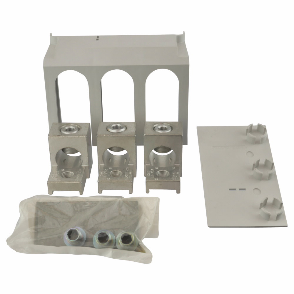 CCP2-L4B-3A 1-Pole Terminal Lug Kit, 400 A, 750 to 500 kcmil Wire, Aluminum/Copper Wire, Aluminum Lug