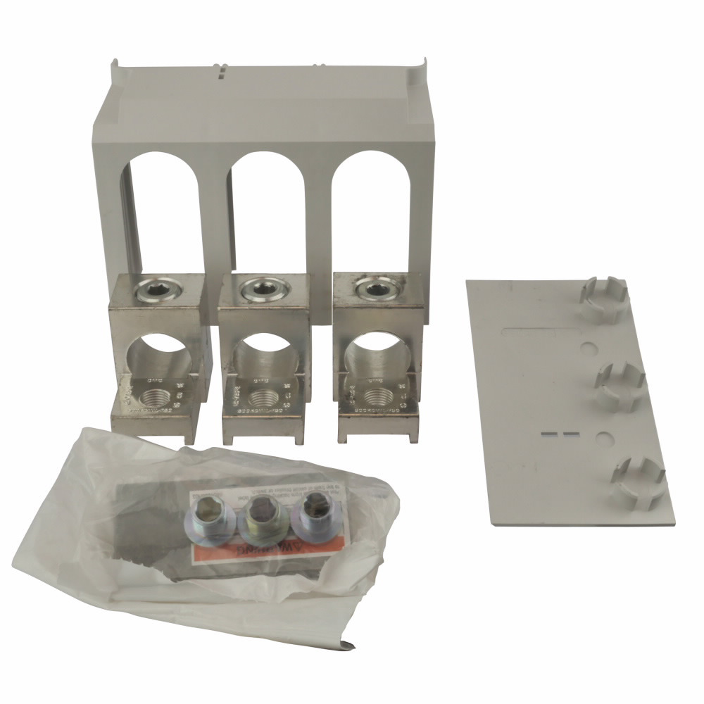 CCP2-L4B-3 1-Pole Terminal Lug Kit, 400 A, 750 to 500 kcmil Wire, Copper Wire, Plated Copper Lug