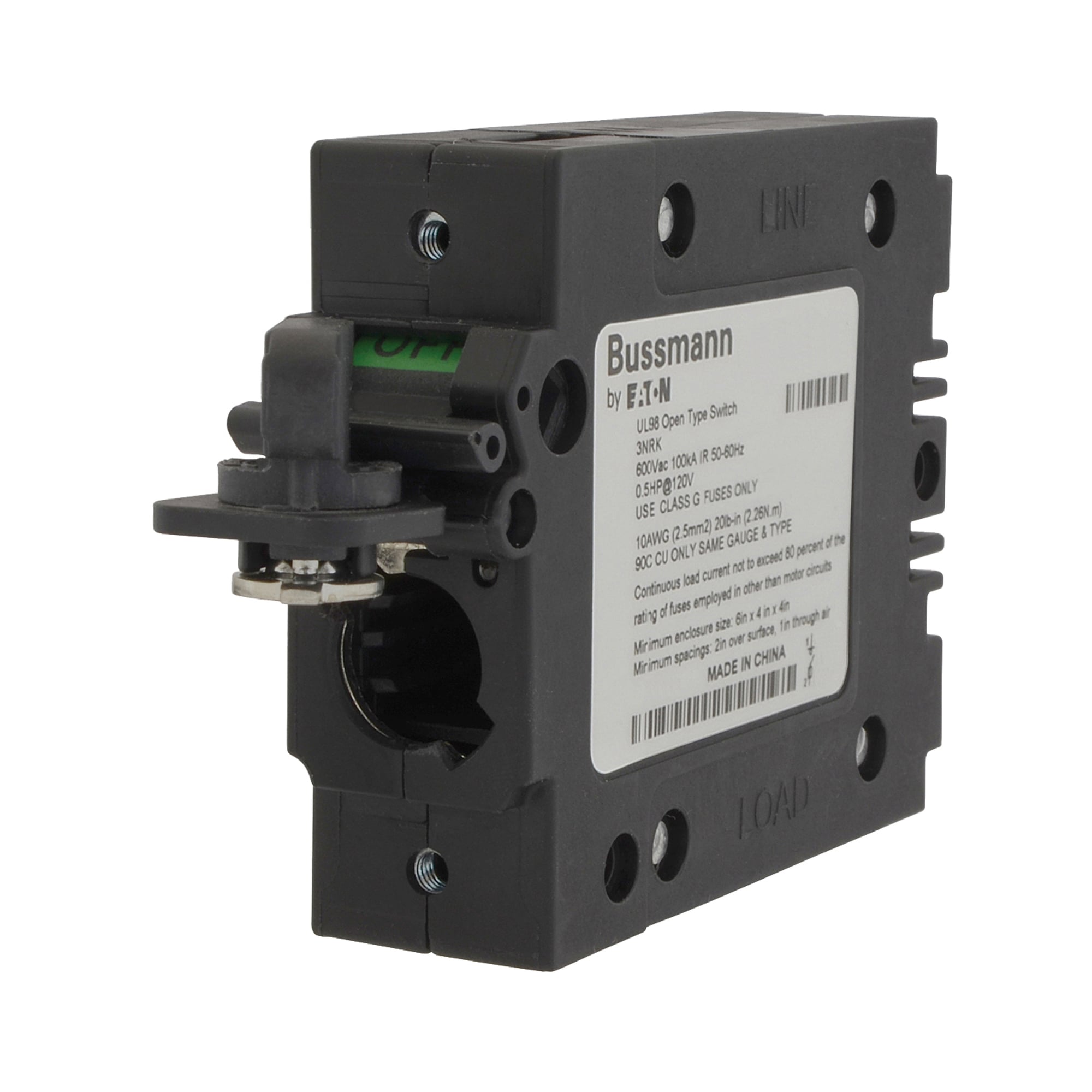 Eaton Bussmann series CCP compact circuit protector, 600V, 30A, Pressure plate, Three-pole, Class CC