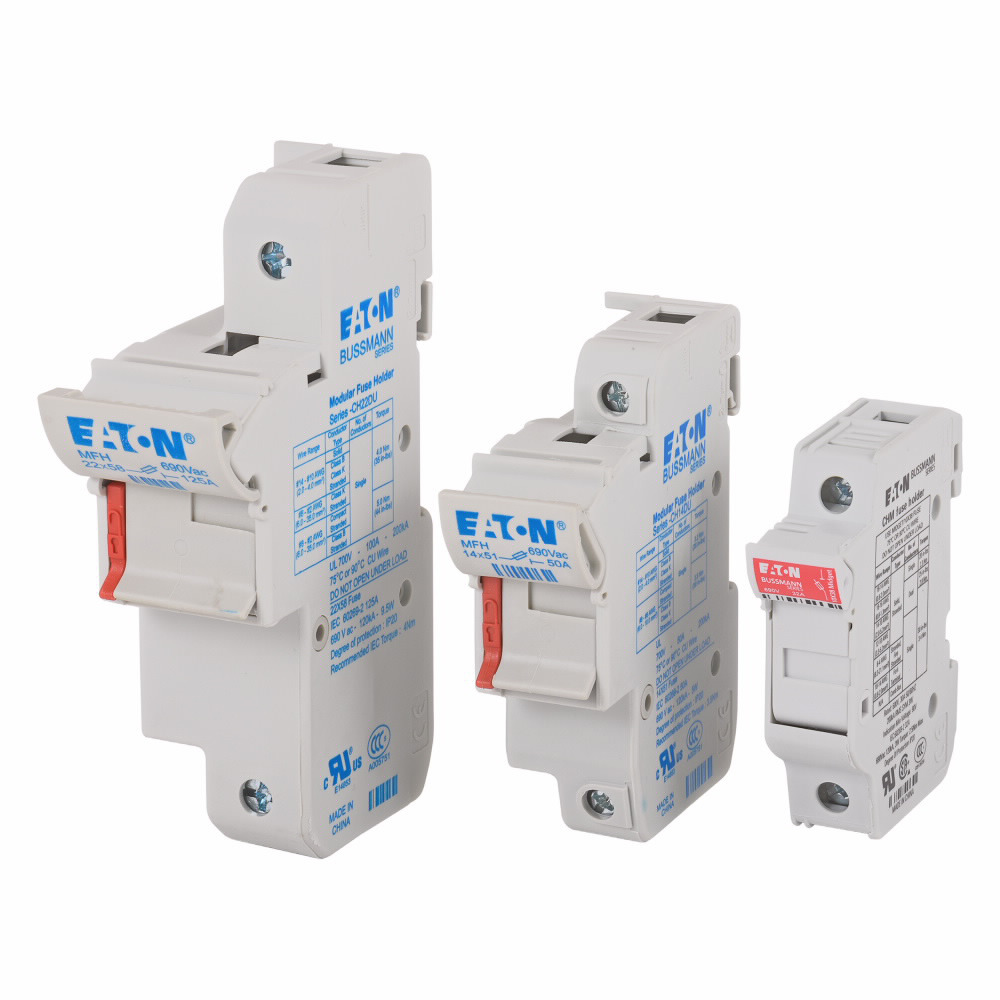 CH223DIU Low Voltage Cylindrical Fuse Holder With Neon Indicator, 690 V AC, 125 A, 3 Poles