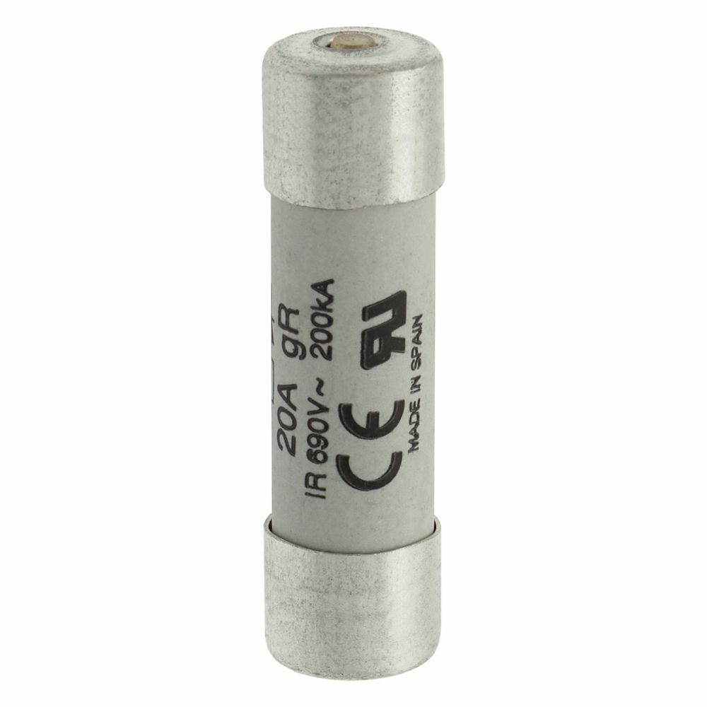 FWP-20G14FI High Speed Fuse With Striker, 20 A, 690 V, 200 kA Interrupt, Class: gR, Cylindrical Body