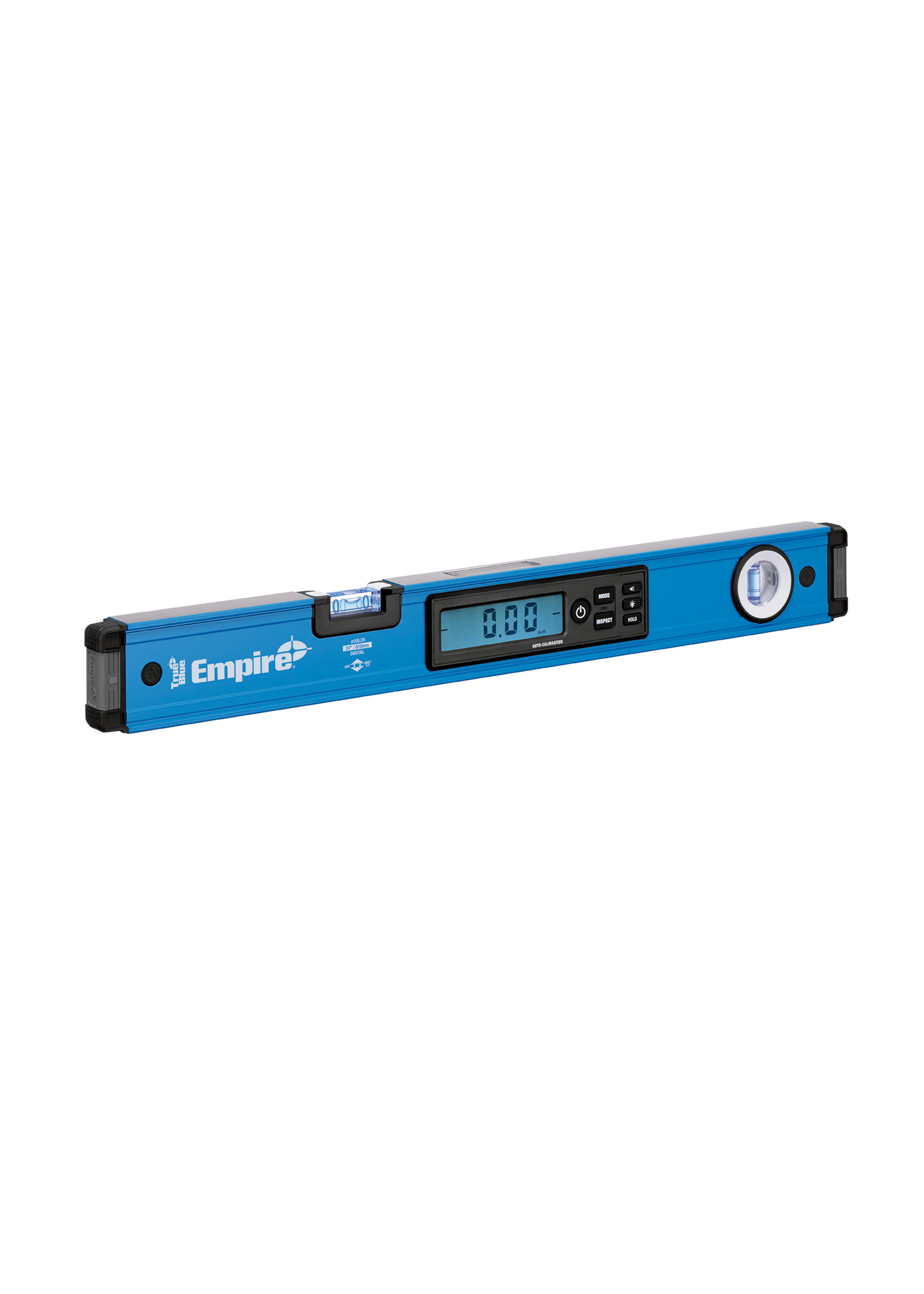 E105.24 Empire True Blue E105 Digital Box Level, 24 in L, 2 Vials, Aluminum, (2) Level/(3) Plumb Vial Position, 0.0005 in/in Accuracy