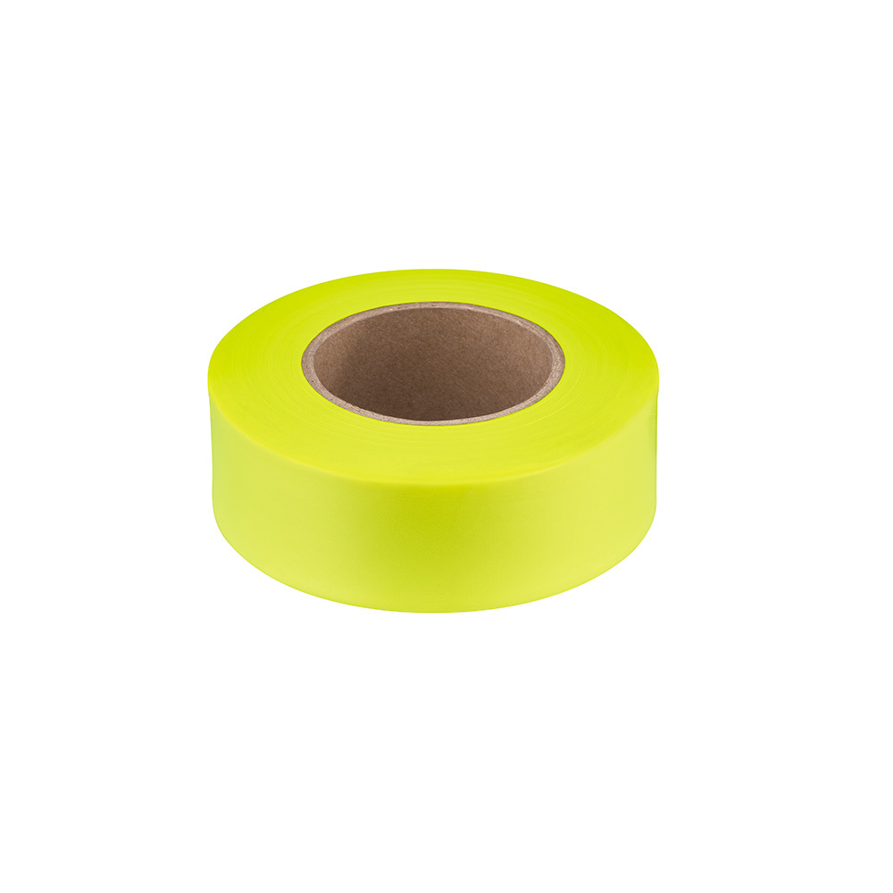 77-004 Flagging Tape, Yellow, 200 ft L 1 in W, Plastic