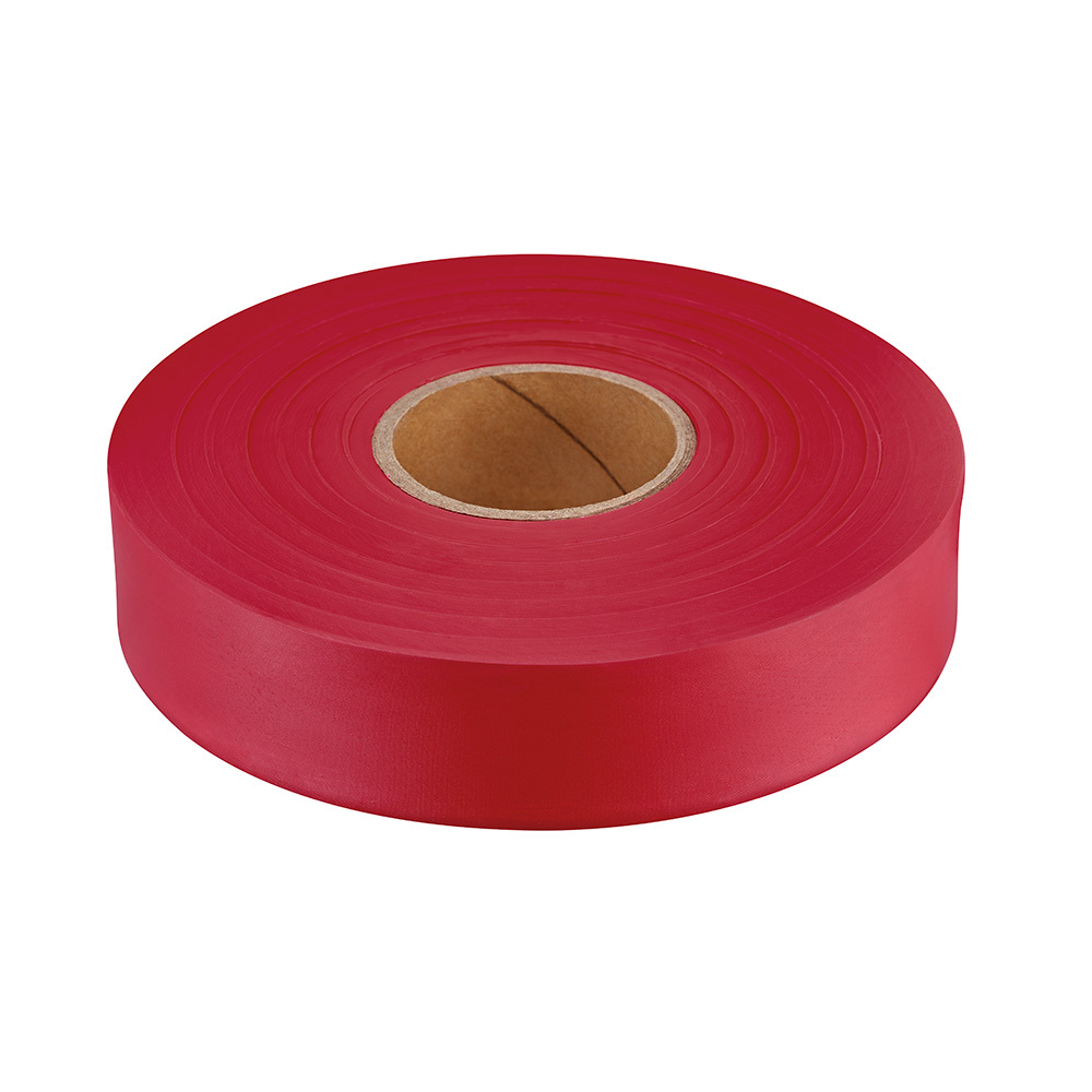 77-067 Flagging Tape, Red, 600 ft L 1 in W, Plastic