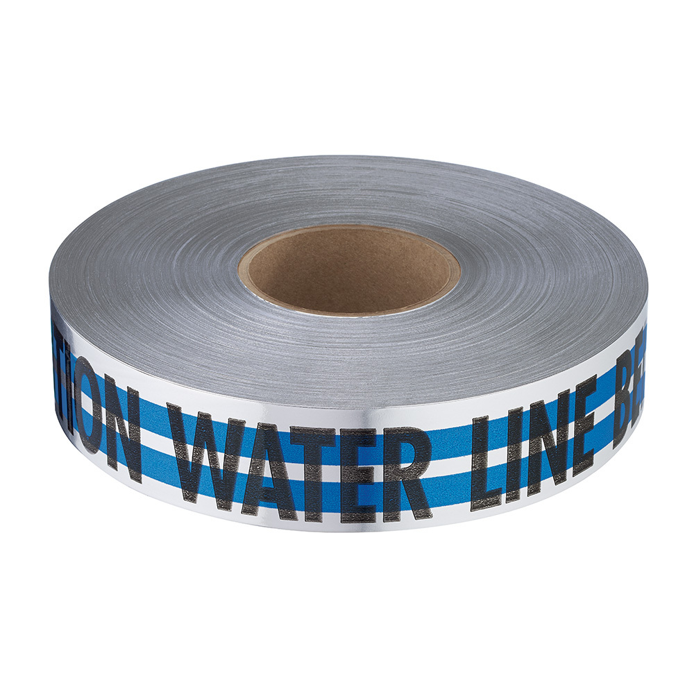 31-022 Detectable Premium Underground Utility Tape, Blue, 1000 ft L 3 in W 5 mil THK