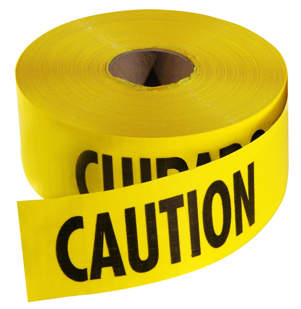 71-1001 Economy Grade Standard Barricade Tape, Yellow, 1000 ft L 3 in W, Caution Legend, Plastic